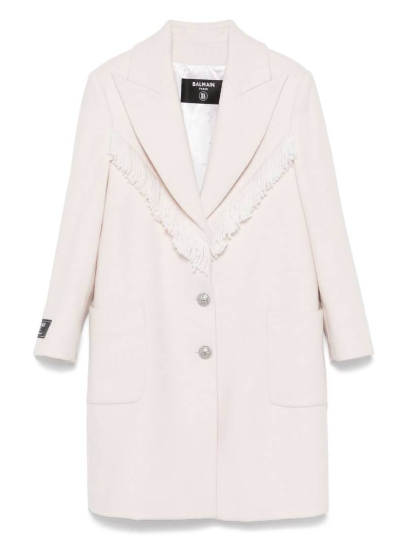 Balmain Kids fringed peacoat - Neutrals von Balmain Kids