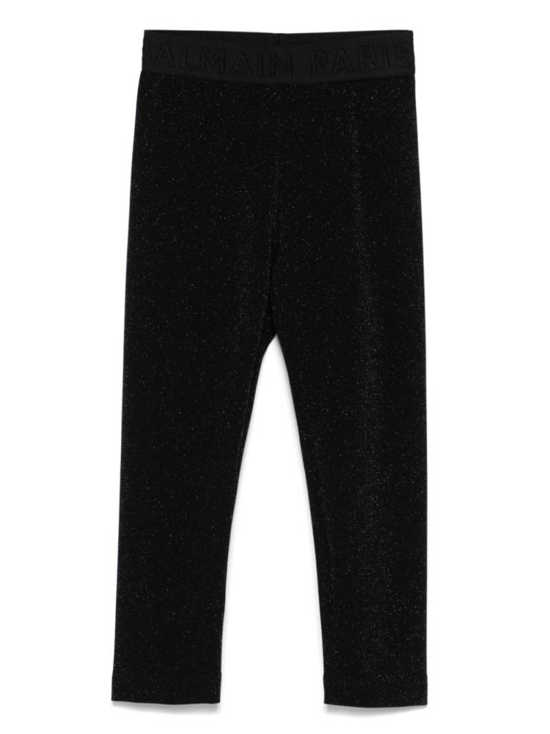 Balmain Kids glitter leggings - Black von Balmain Kids