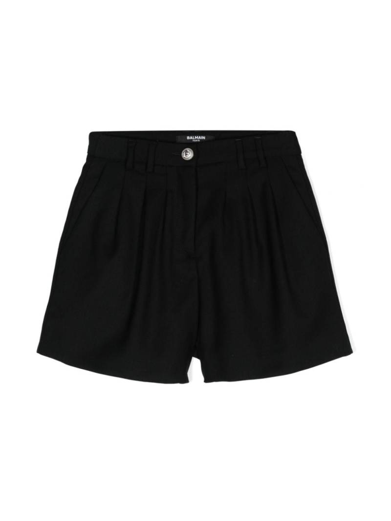 Balmain Kids high-waist tailored shorts - Black von Balmain Kids