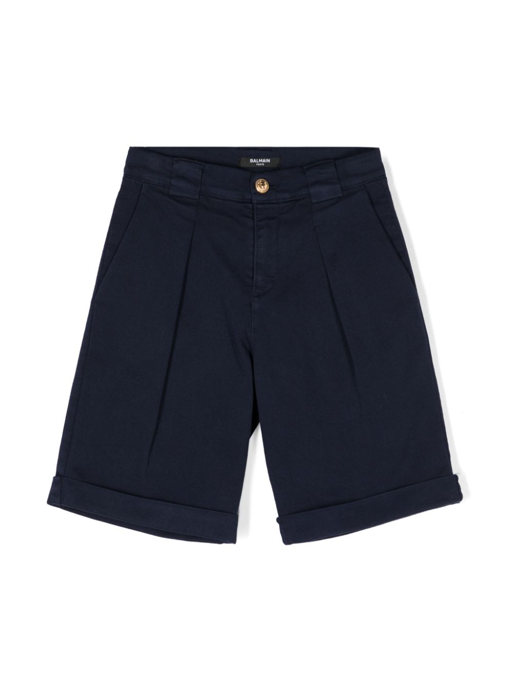 Balmain Kids inverted-pleat twill shorts - Blue von Balmain Kids