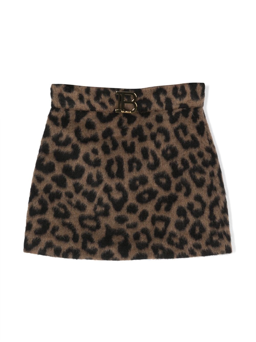 Balmain Kids leopard-print mini skirt - Brown von Balmain Kids