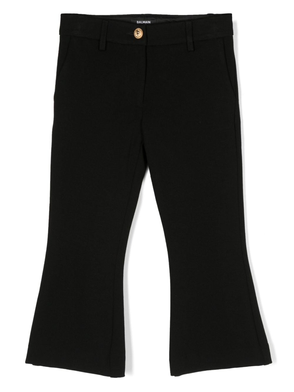 Balmain Kids lion-button flared trousers - Black von Balmain Kids