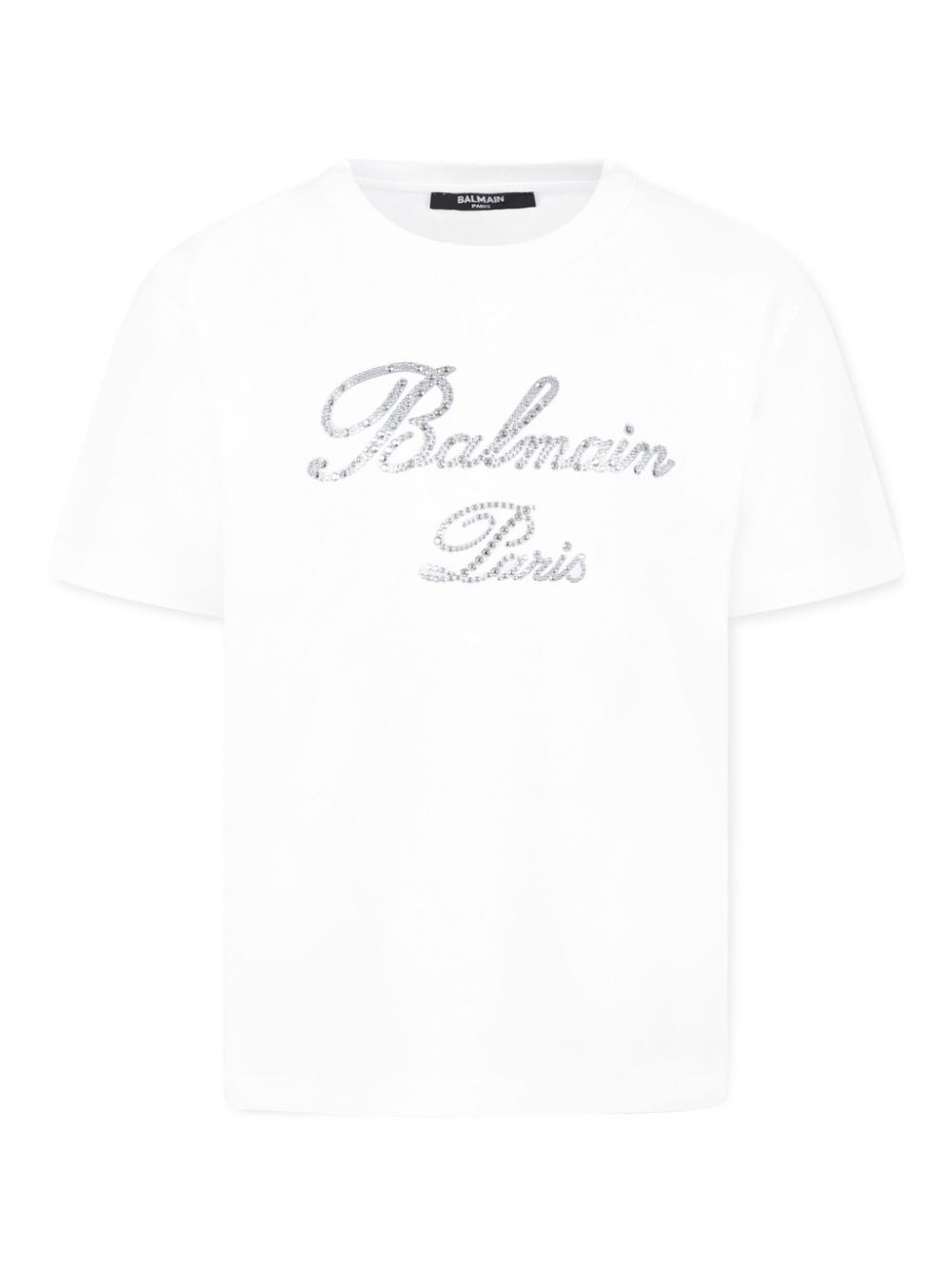 Balmain Kids logo-appliqué T-shirt - White von Balmain Kids