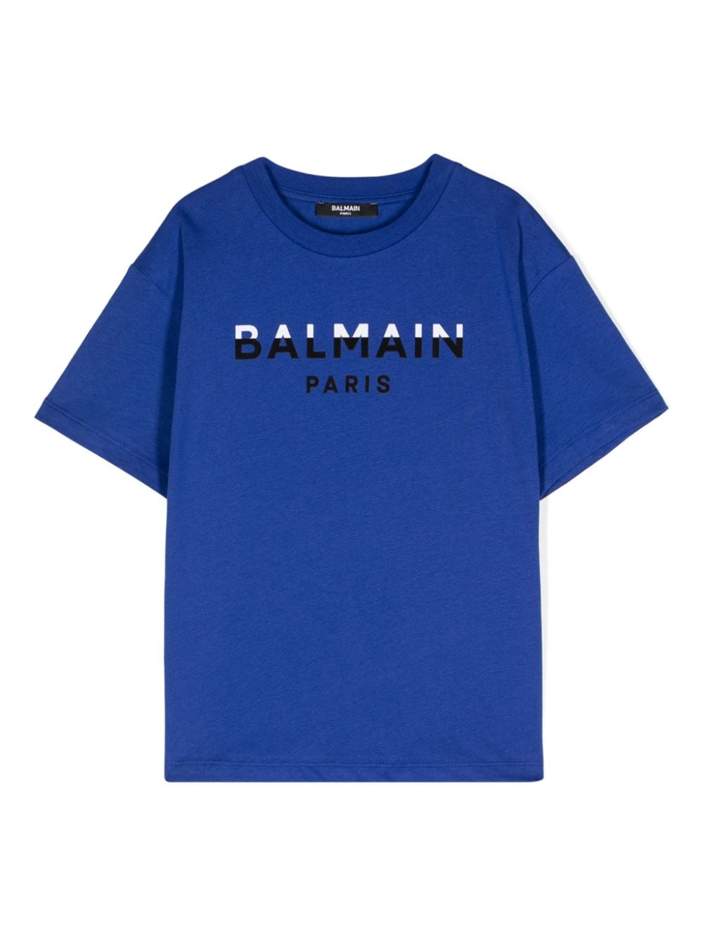 Balmain Kids logo-appliqué cotton T-shirt - Blue von Balmain Kids