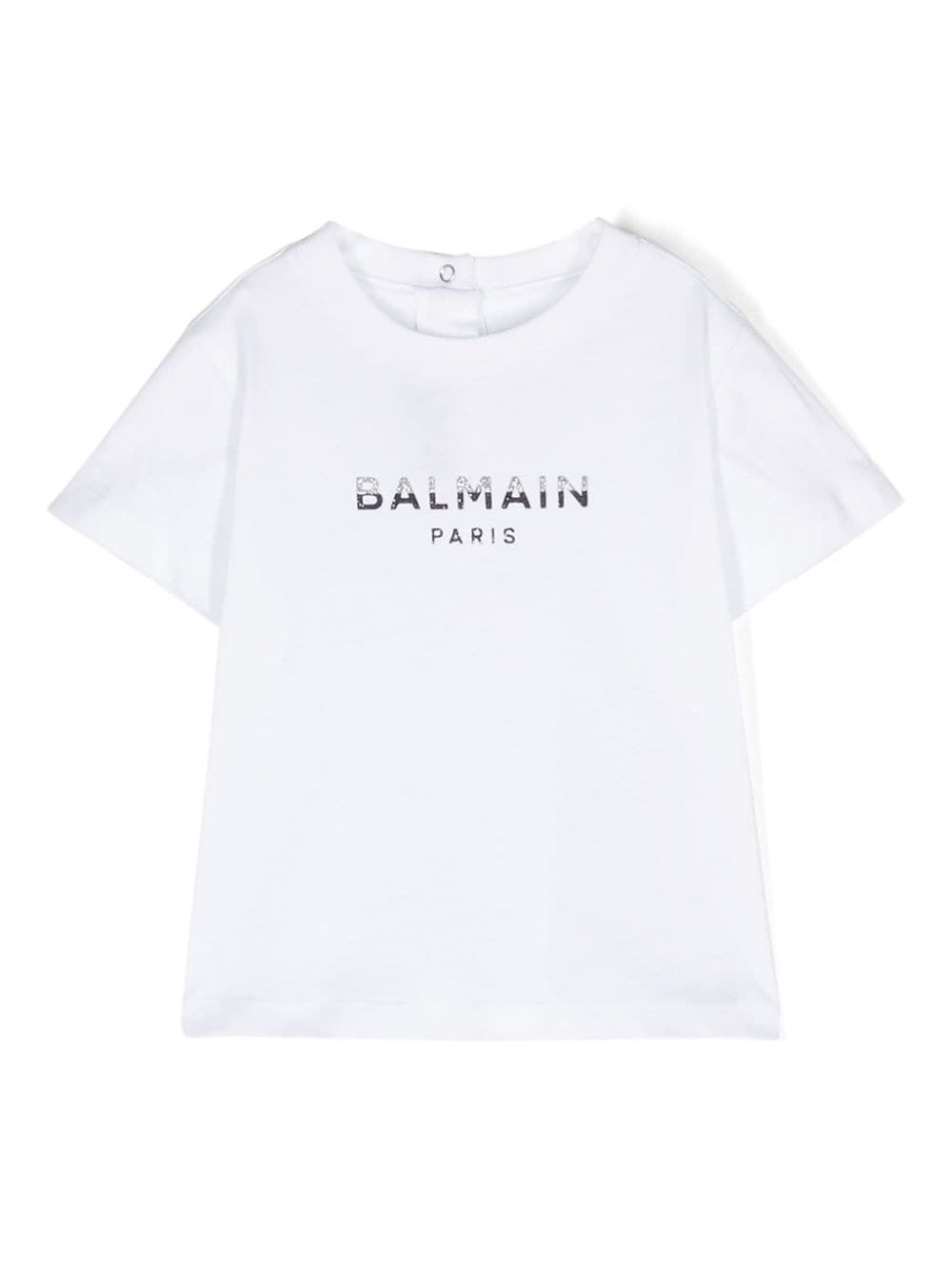 Balmain Kids logo-print cotton T-shirt - White von Balmain Kids