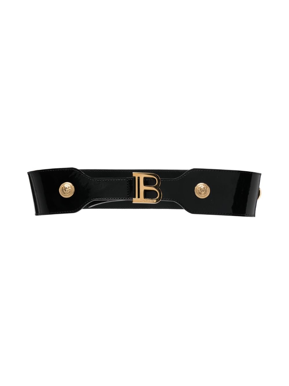 Balmain Kids logo-buckle leather belt - Black von Balmain Kids