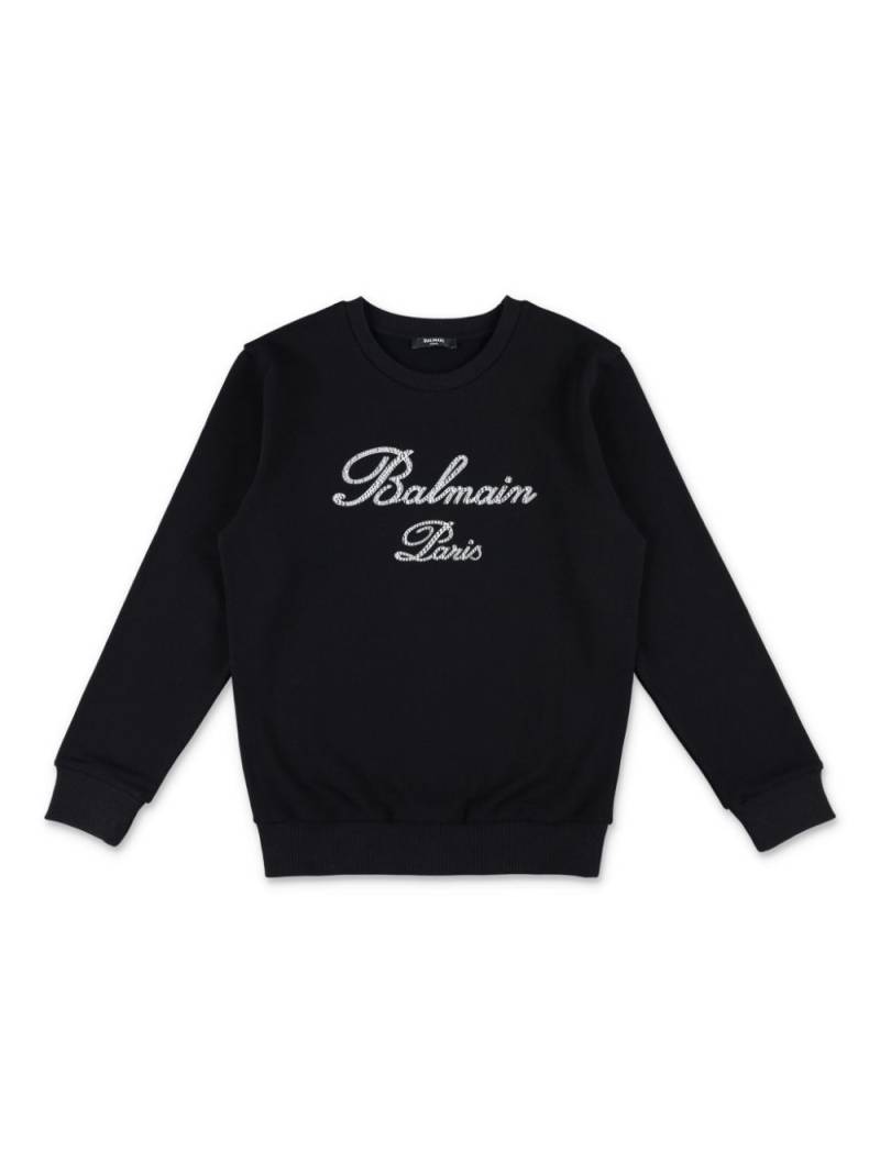 Balmain Kids logo-embellished sweatshirt - Black von Balmain Kids