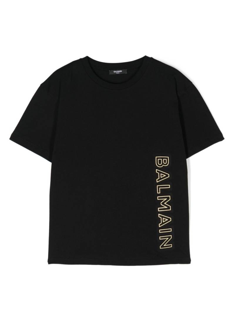 Balmain Kids logo-embossed cotton T-shirt - Black von Balmain Kids