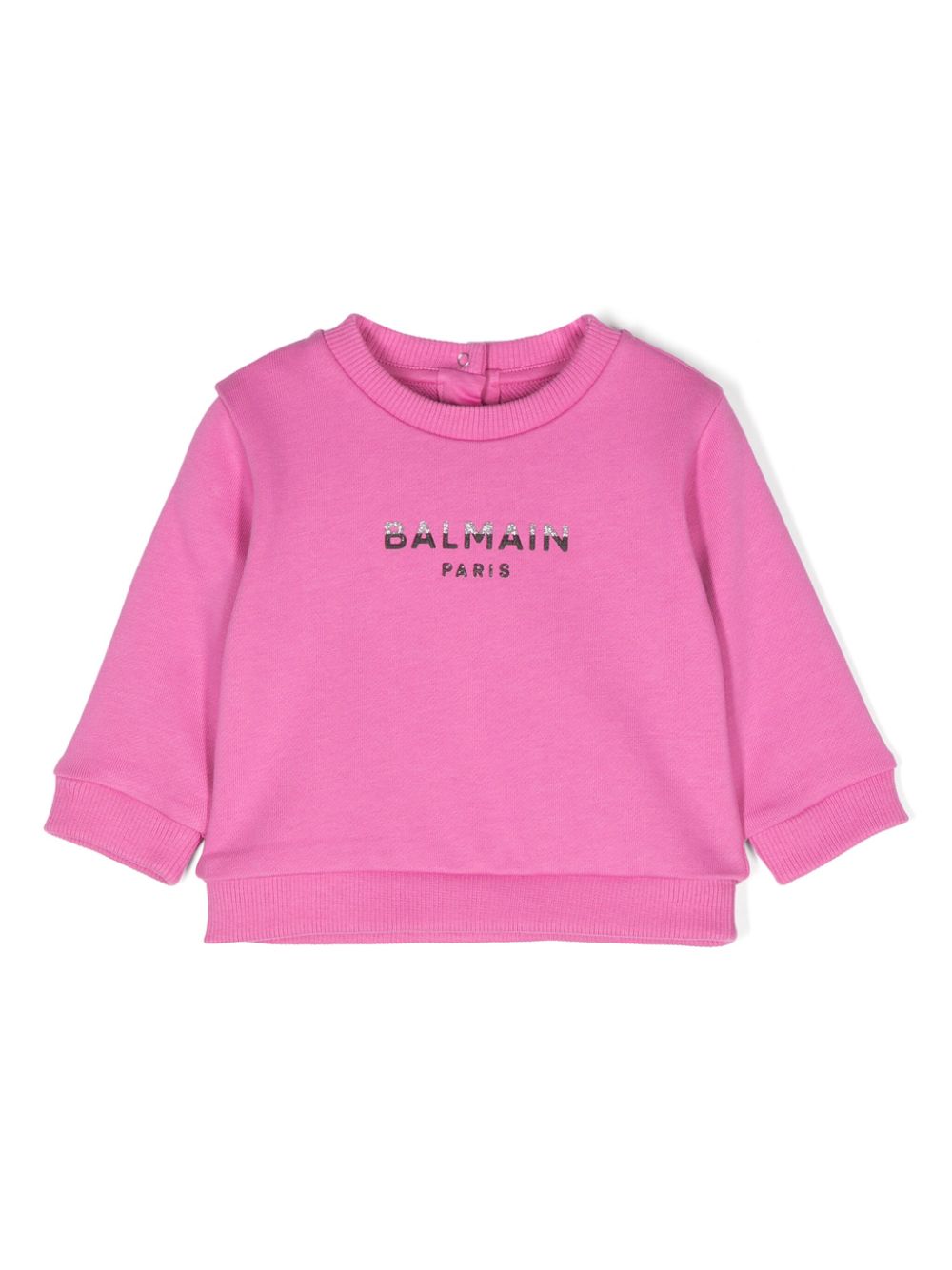 Balmain Kids logo-embossed cotton sweatshirt - Pink von Balmain Kids