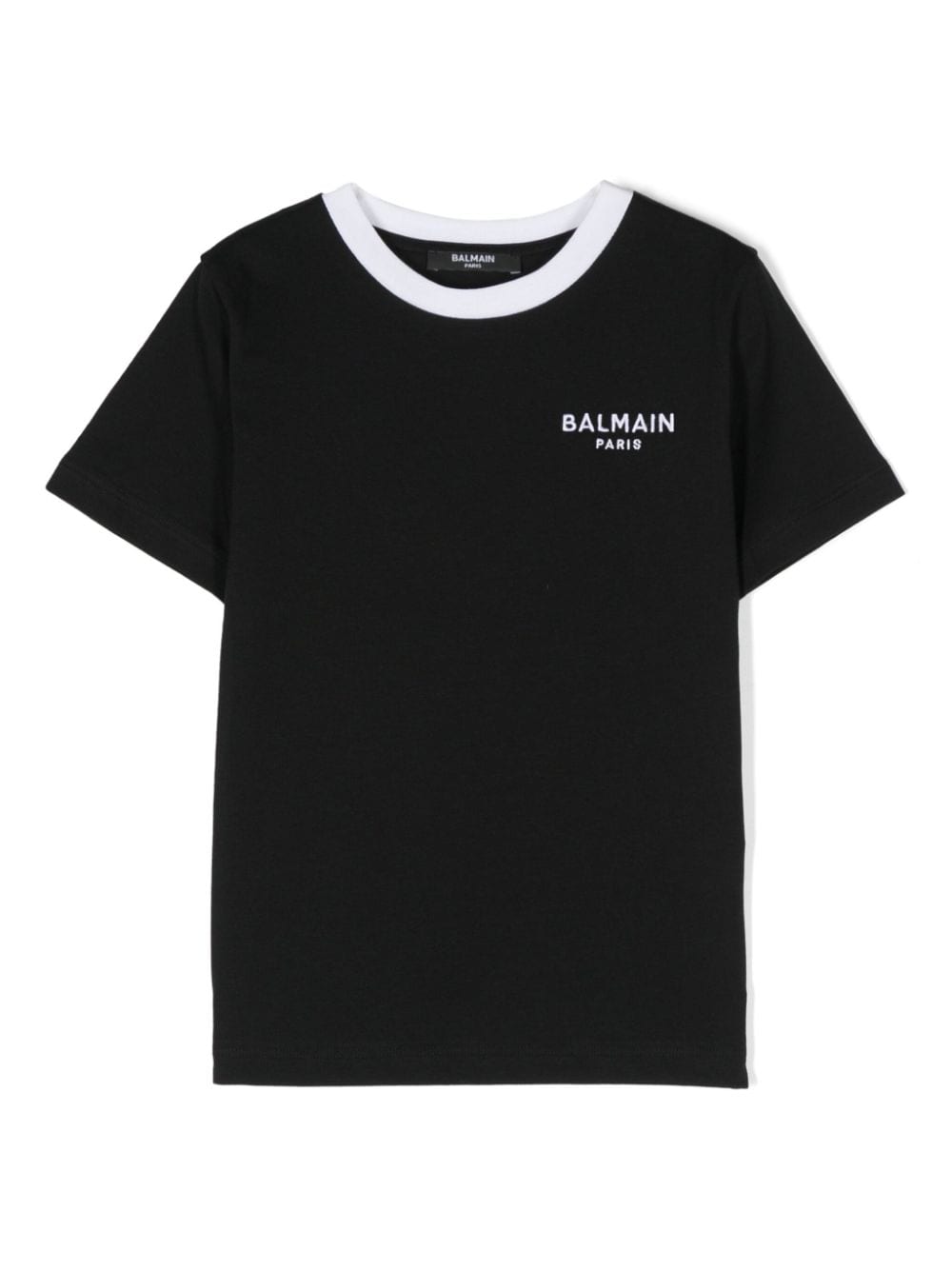 Balmain Kids logo-embroidered cotton T-shirt - Black von Balmain Kids