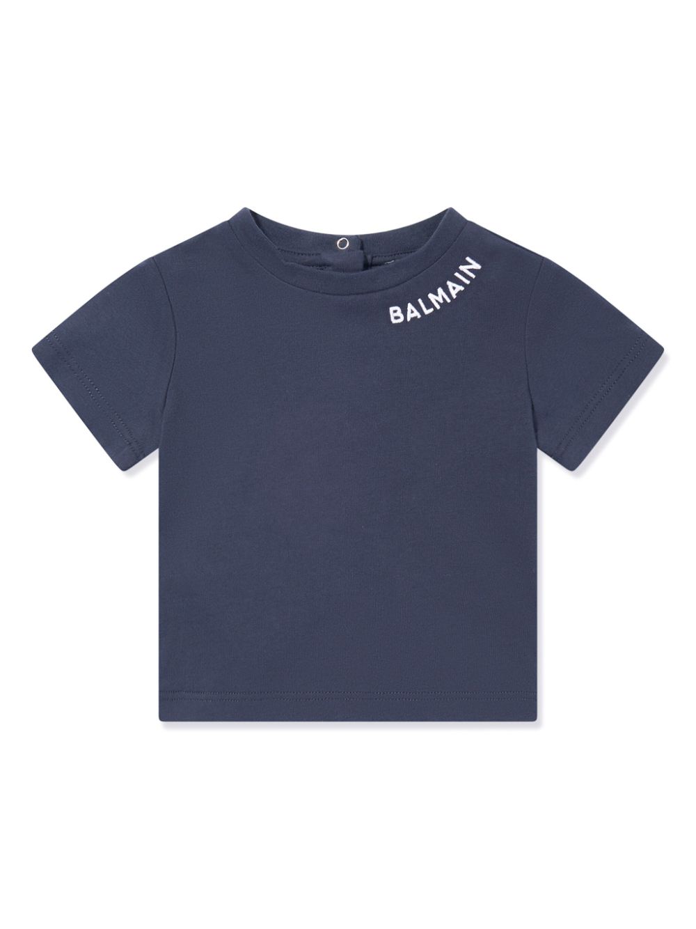 Balmain Kids logo-embroidered cotton T-shirt - Blue von Balmain Kids