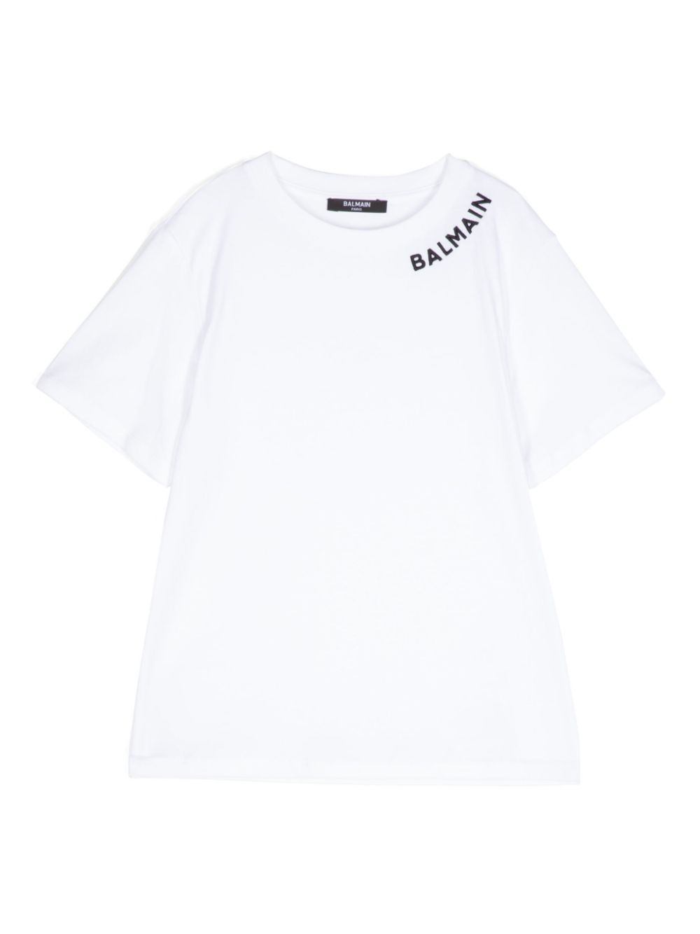 Balmain Kids logo-embroidered T-shirt - White von Balmain Kids