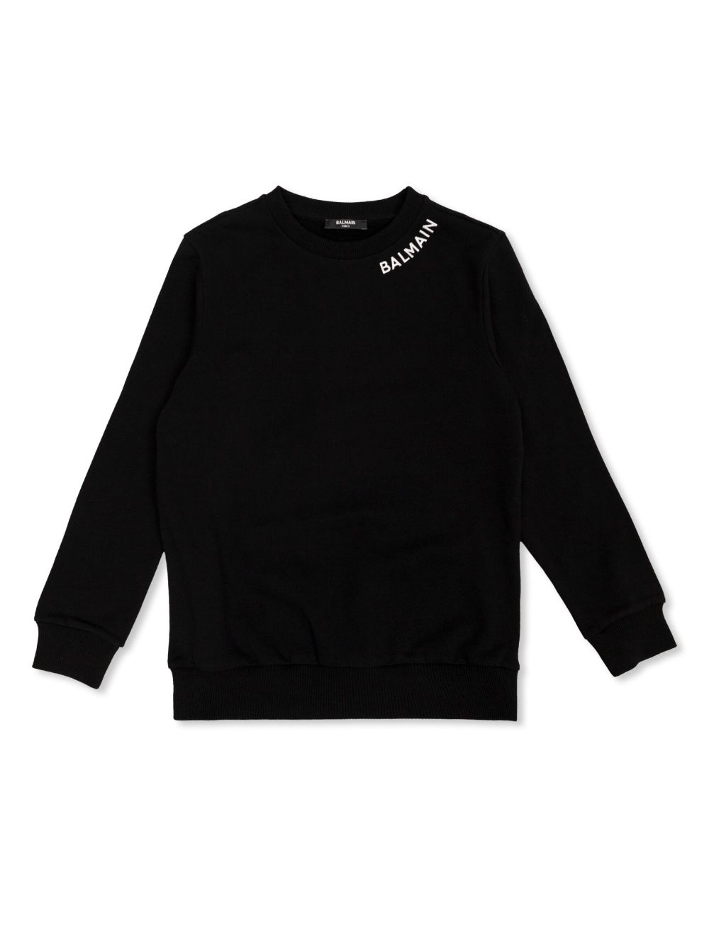 Balmain Kids logo-embroidered cotton sweatshirt - Black von Balmain Kids