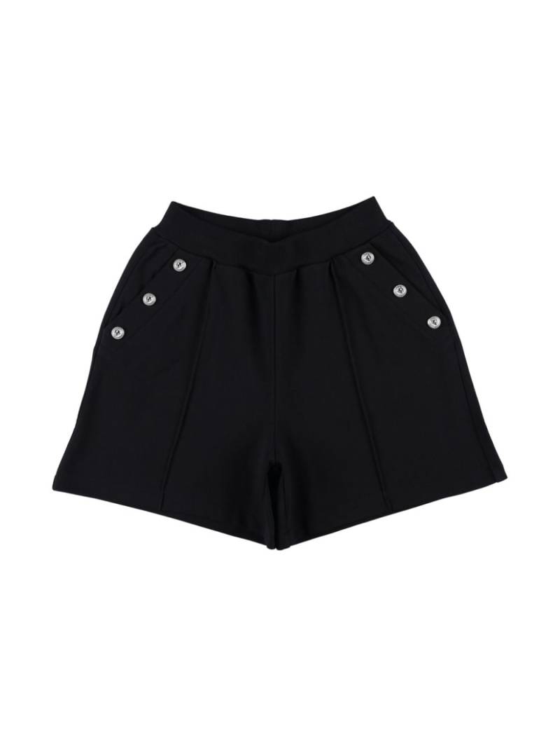 Balmain Kids logo-engraved shorts - Black von Balmain Kids