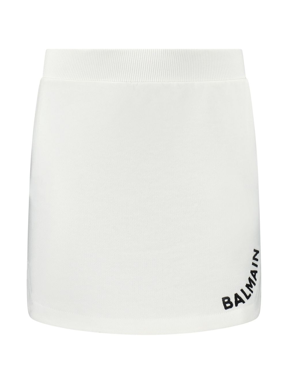 Balmain Kids logo-intarsia skirt - White von Balmain Kids