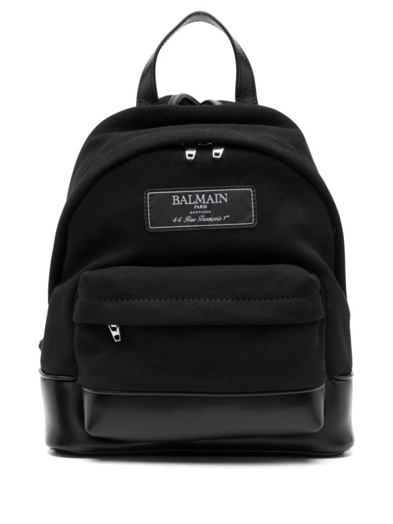 Balmain Kids logo-patch backpack - Black von Balmain Kids