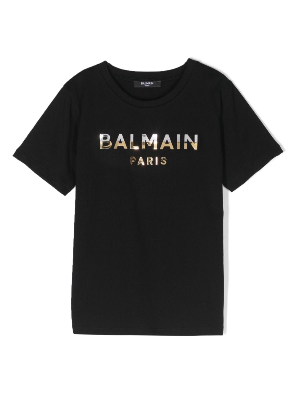 Balmain Kids logo-patch cotton T-shirt - Black von Balmain Kids