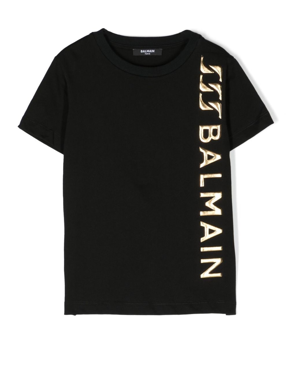 Balmain Kids logo-patch short-sleeve t-shirt - Black von Balmain Kids