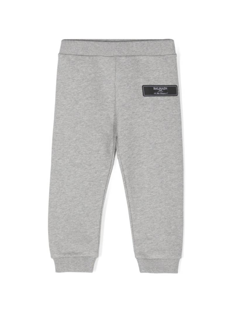 Balmain Kids logo-patch track pants - Grey von Balmain Kids