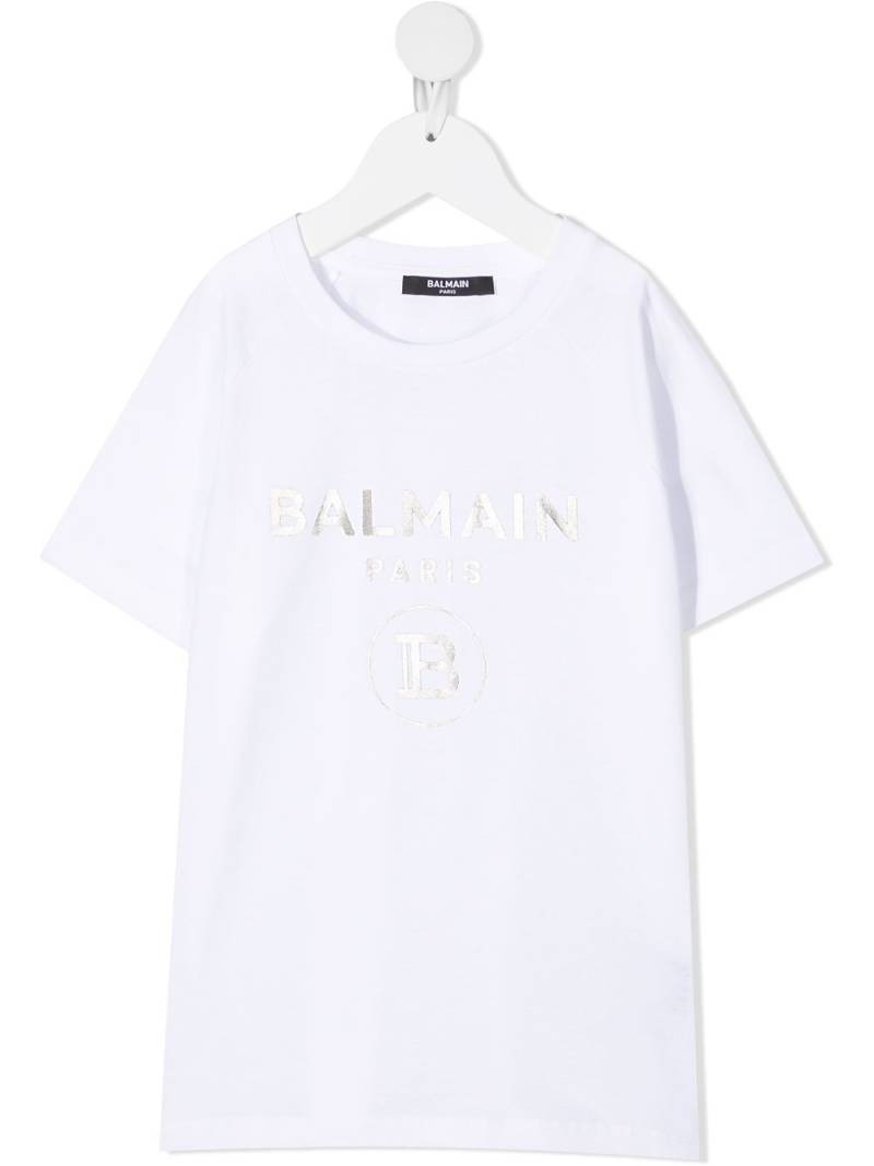 Balmain Kids logo print T-shirt - White von Balmain Kids