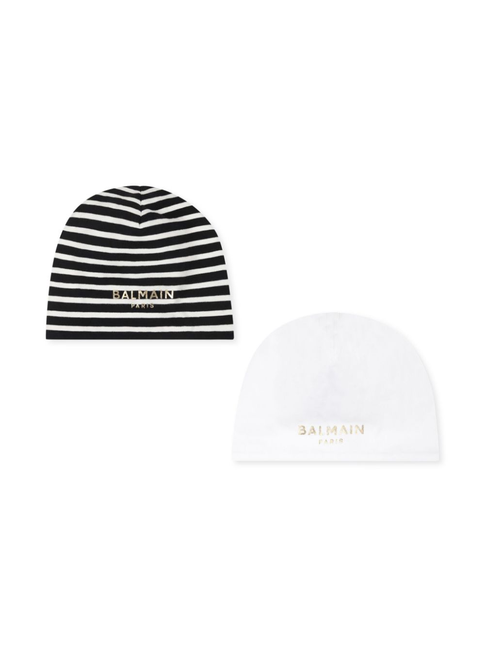 Balmain Kids logo-print beanies (set of two) - Black von Balmain Kids