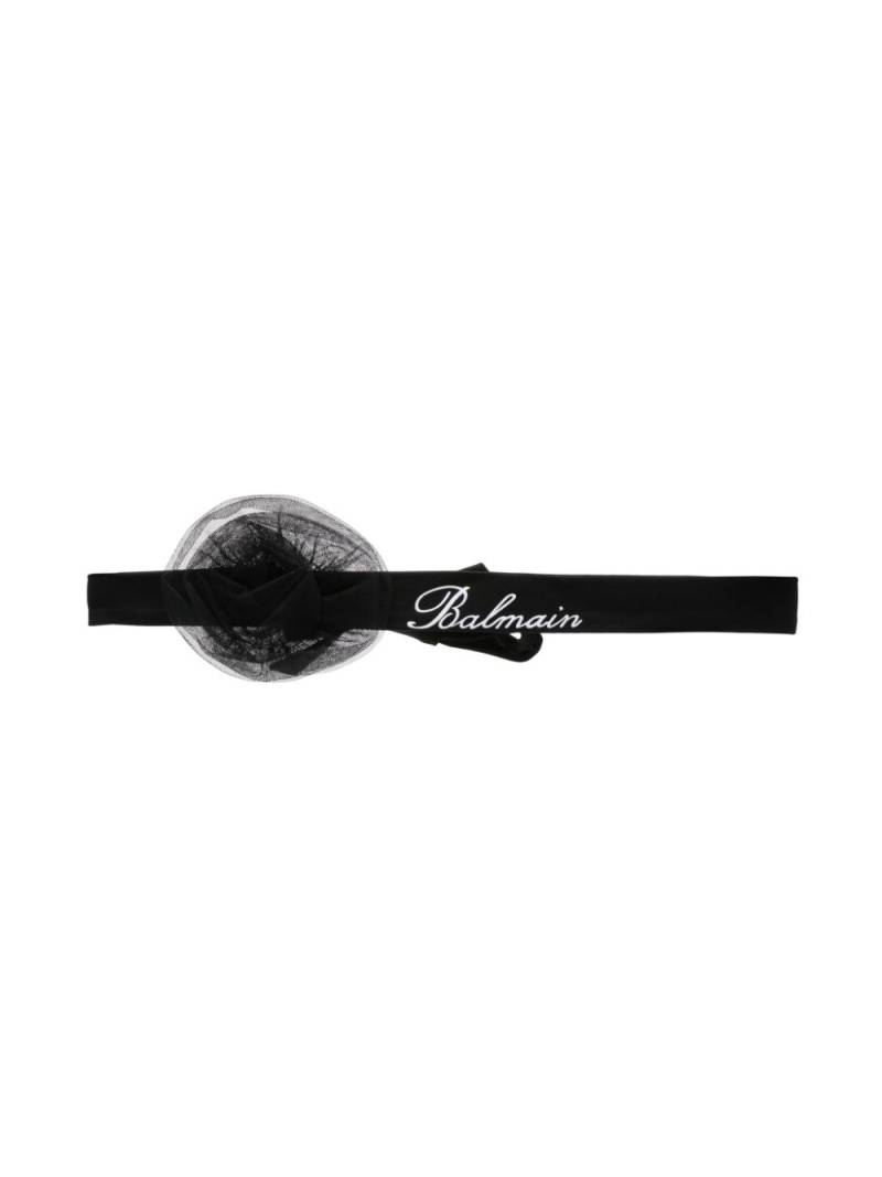 Balmain Kids logo-print belt - Black von Balmain Kids