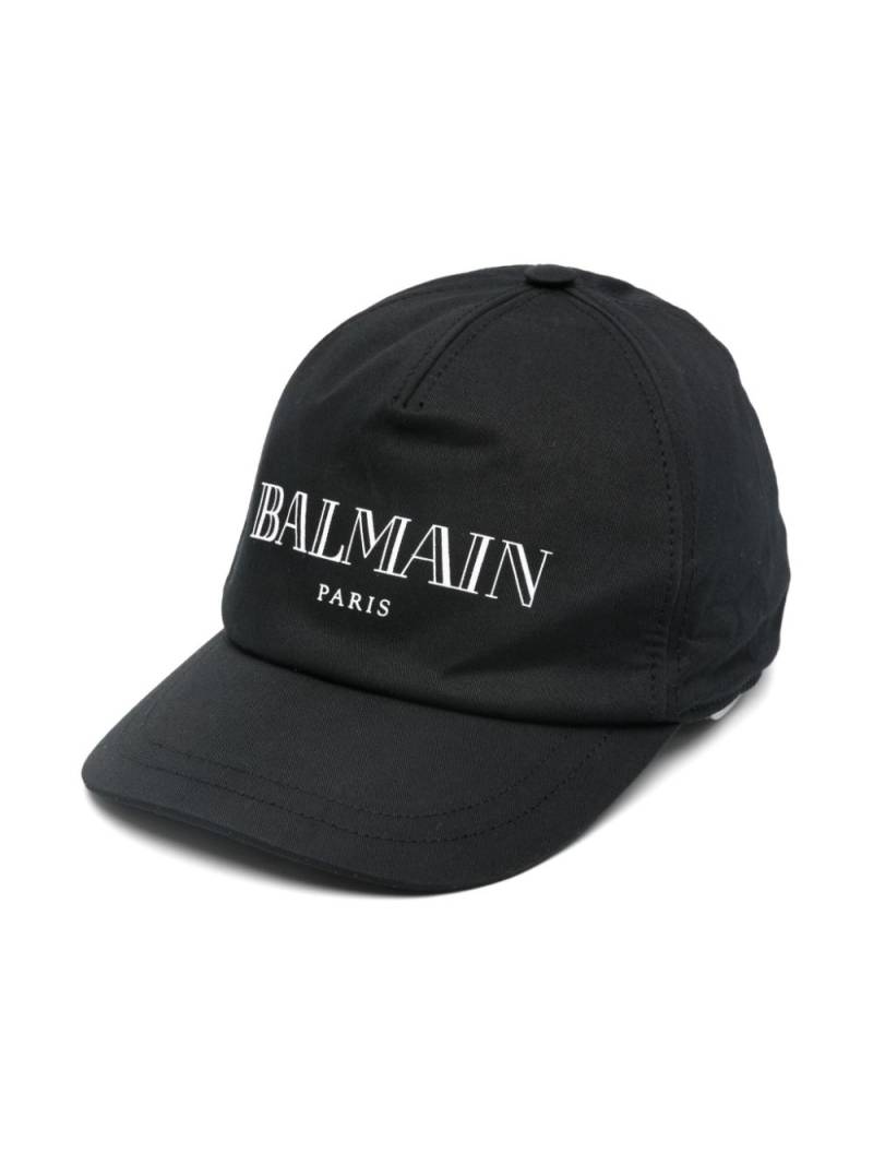 Balmain Kids logo-print cap - Black von Balmain Kids