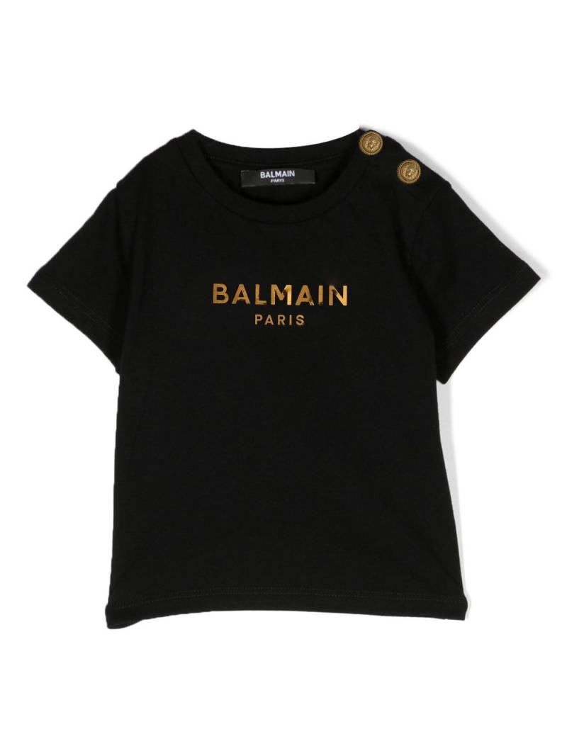 Balmain Kids logo-print cotton T-shirt - Black von Balmain Kids