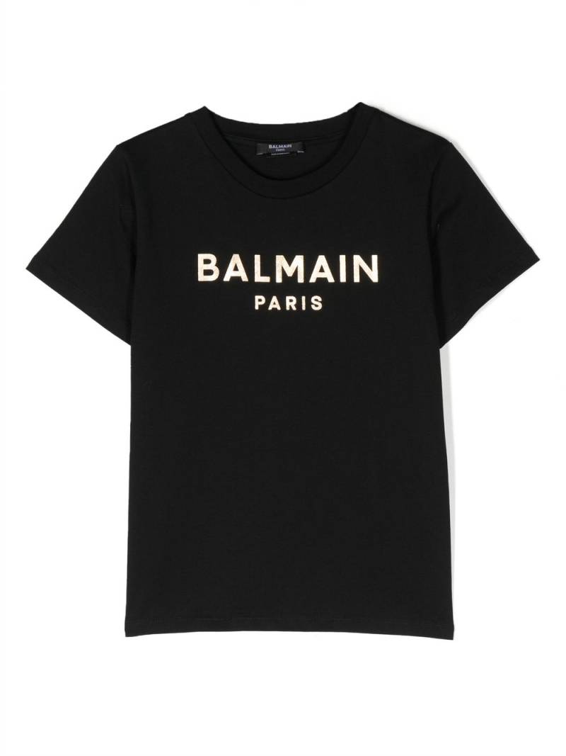 Balmain Kids logo-print cotton T-shirt - Black von Balmain Kids