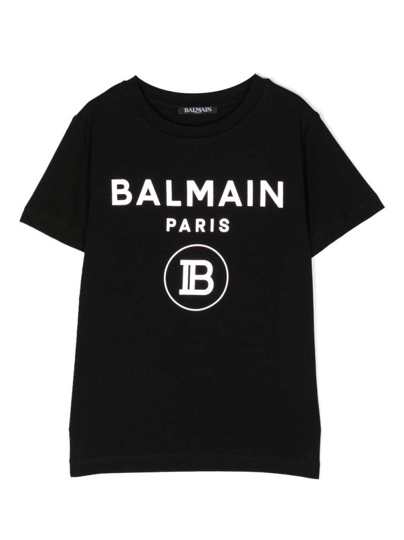 Balmain Kids logo-print cotton T-shirt - Black von Balmain Kids