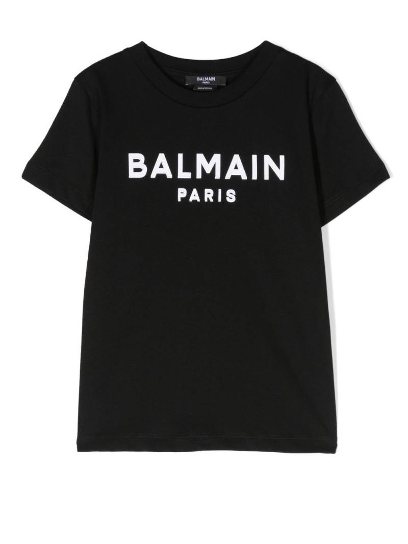 Balmain Kids logo-print cotton T-shirt - Black von Balmain Kids