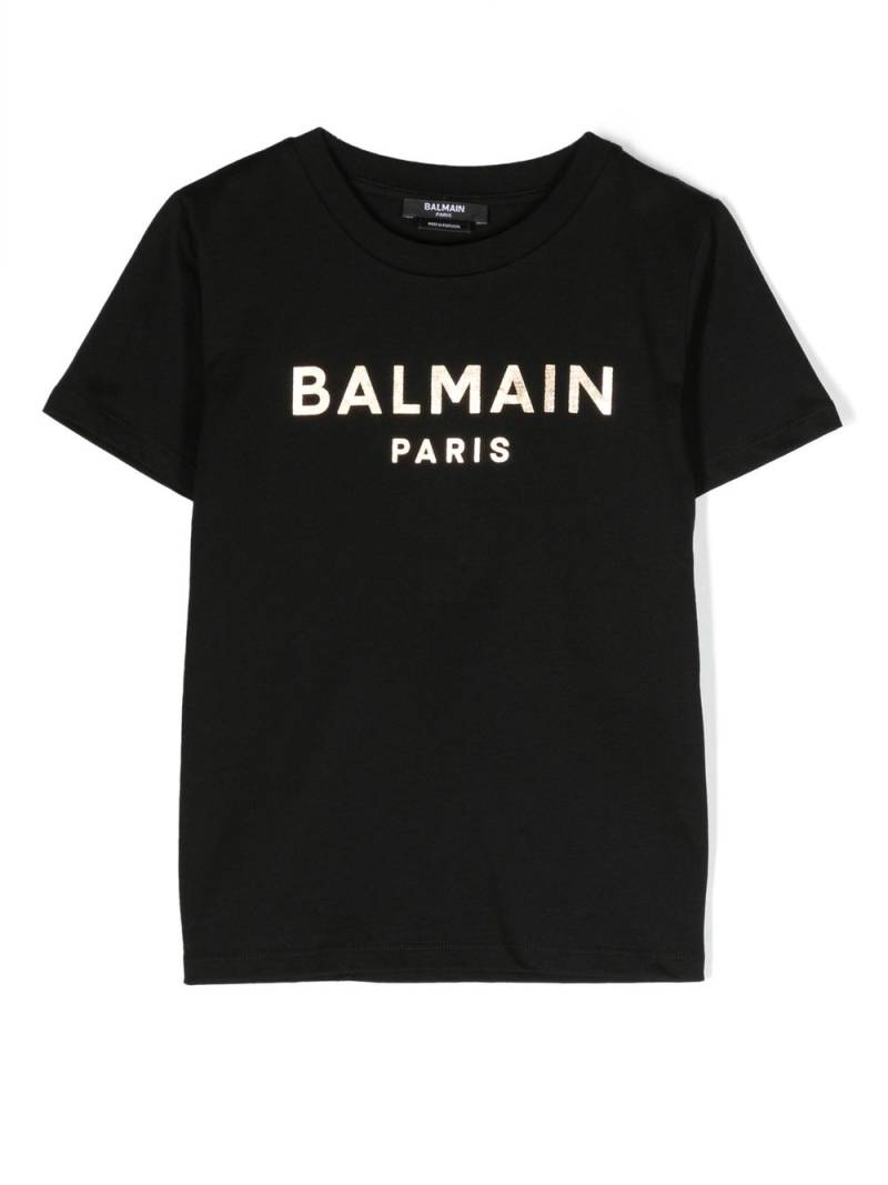 Balmain Kids logo-print cotton T-shirt - Black von Balmain Kids