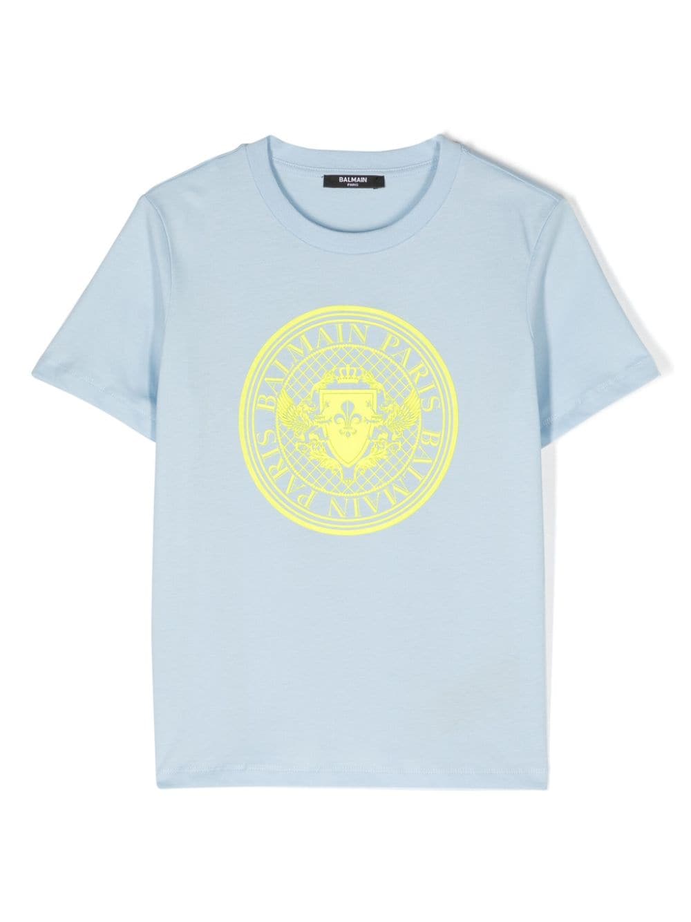 Balmain Kids logo-print cotton T-shirt - Blue von Balmain Kids