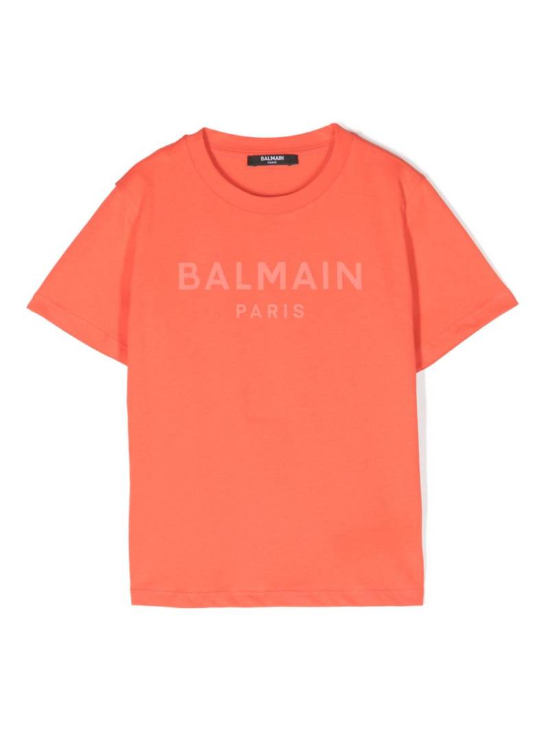 Balmain Kids logo-print cotton T-shirt - Orange von Balmain Kids