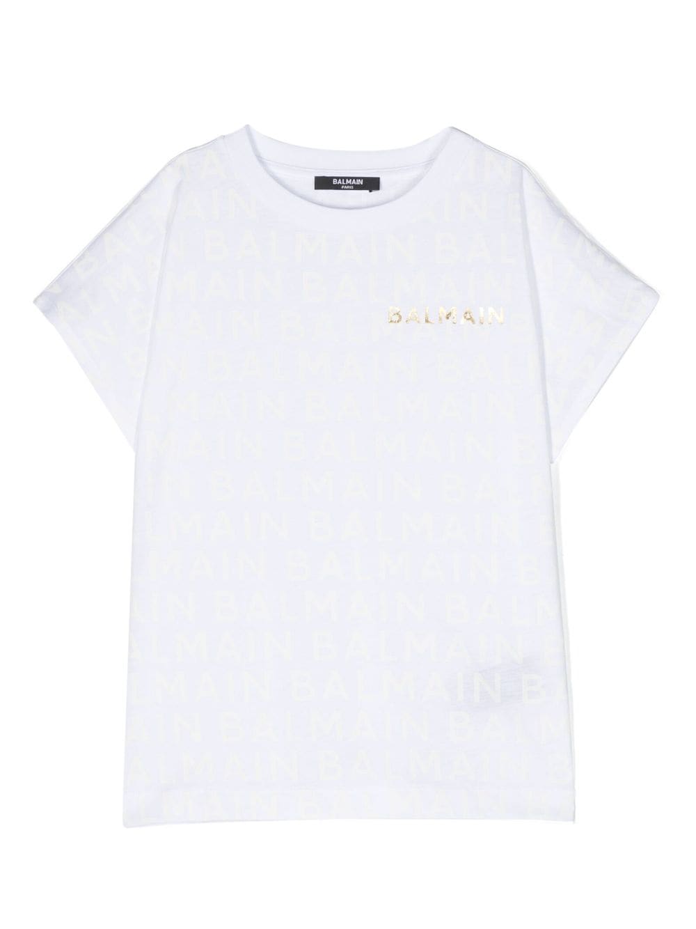 Balmain Kids logo-print cotton T-shirt - White von Balmain Kids