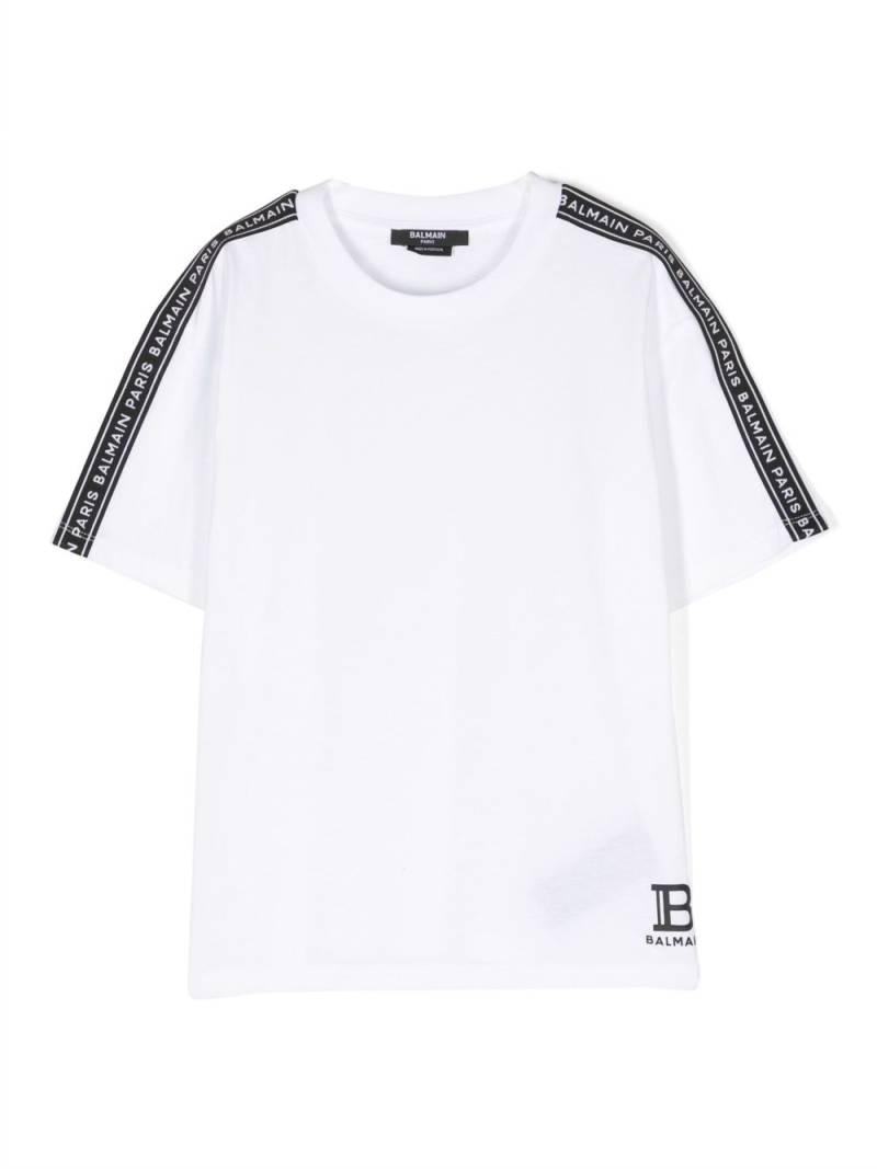 Balmain Kids logo-print cotton T-shirt - White von Balmain Kids