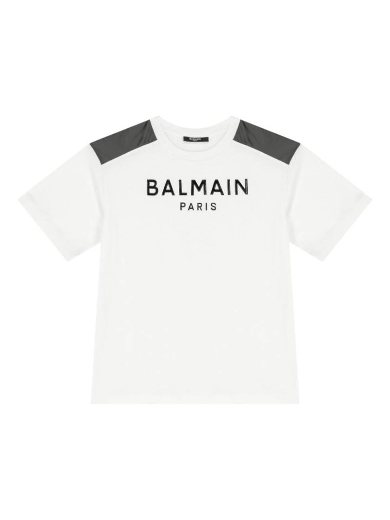 Balmain Kids logo-print cotton T-shirt - White von Balmain Kids