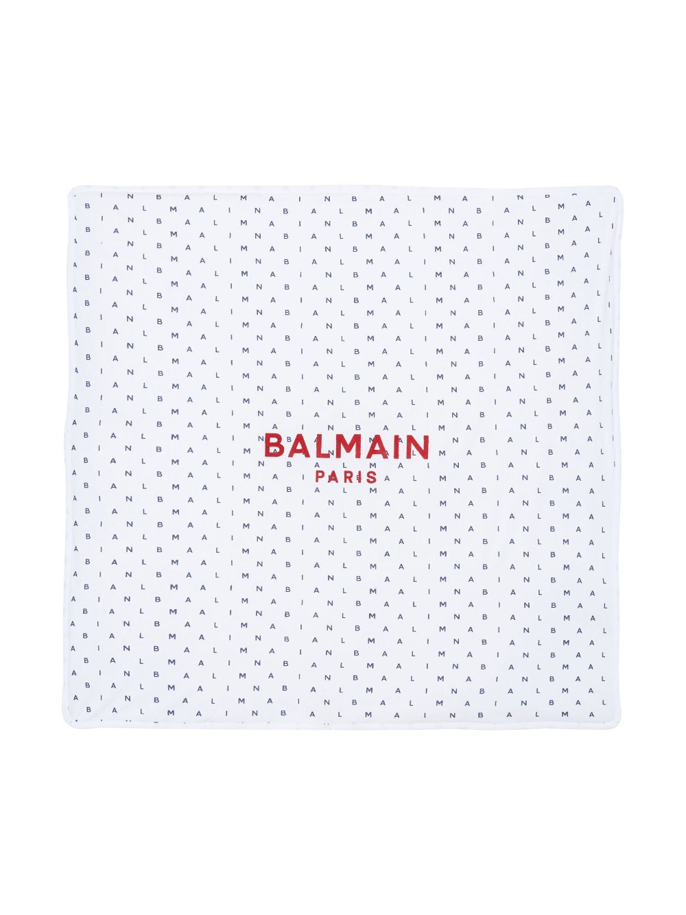 Balmain Kids logo-print cotton blanket - White von Balmain Kids