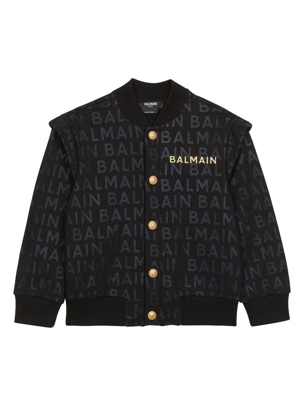 Balmain Kids logo-print cotton jacket - Black von Balmain Kids