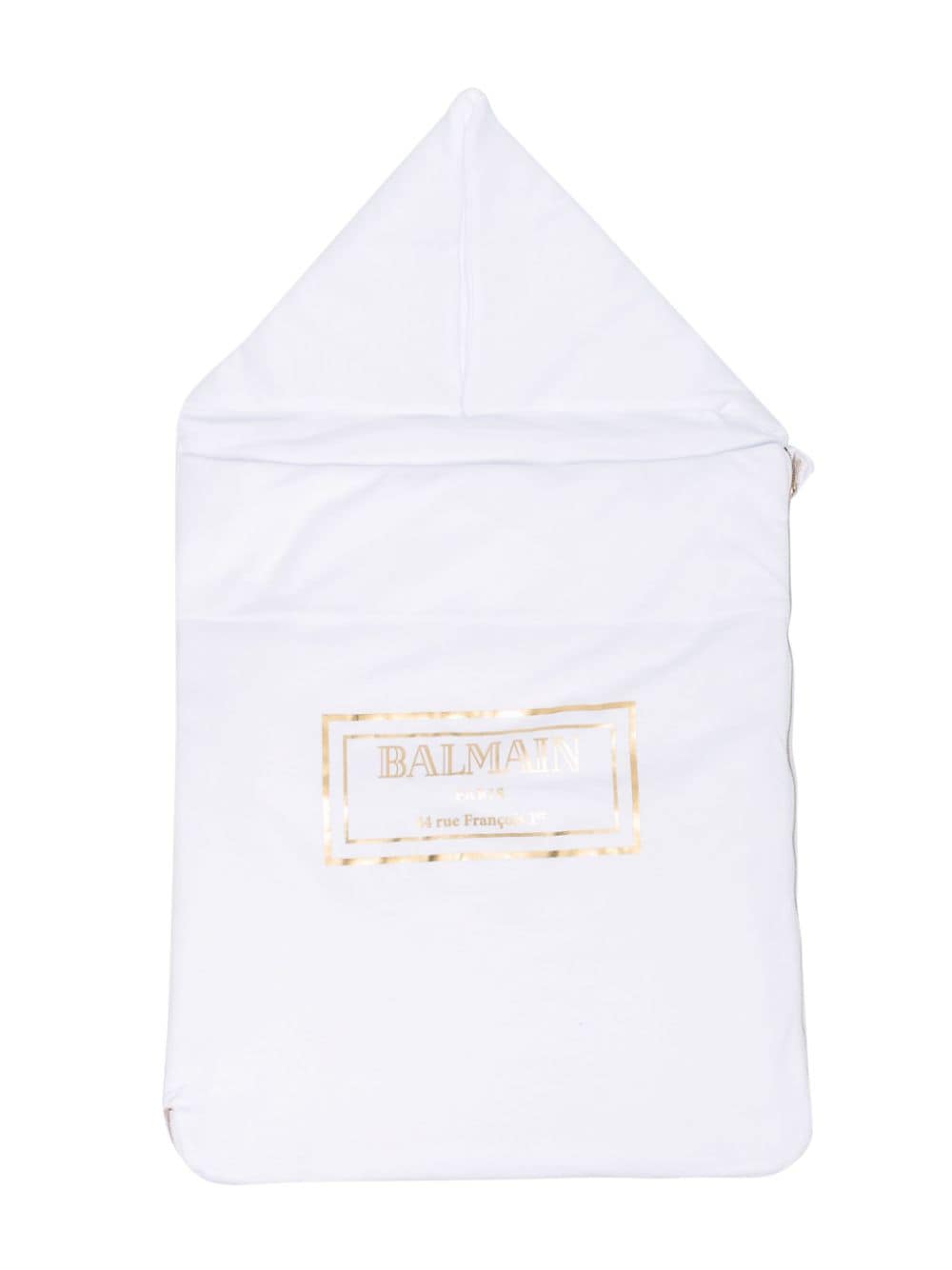 Balmain Kids logo-print cotton sleep bag - White von Balmain Kids