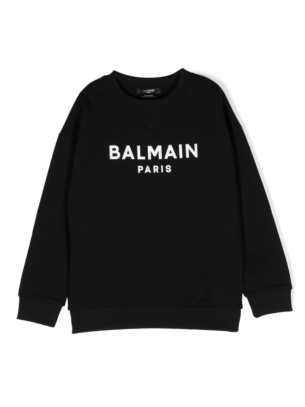 Balmain Kids logo-print cotton sweatshirt - Black von Balmain Kids