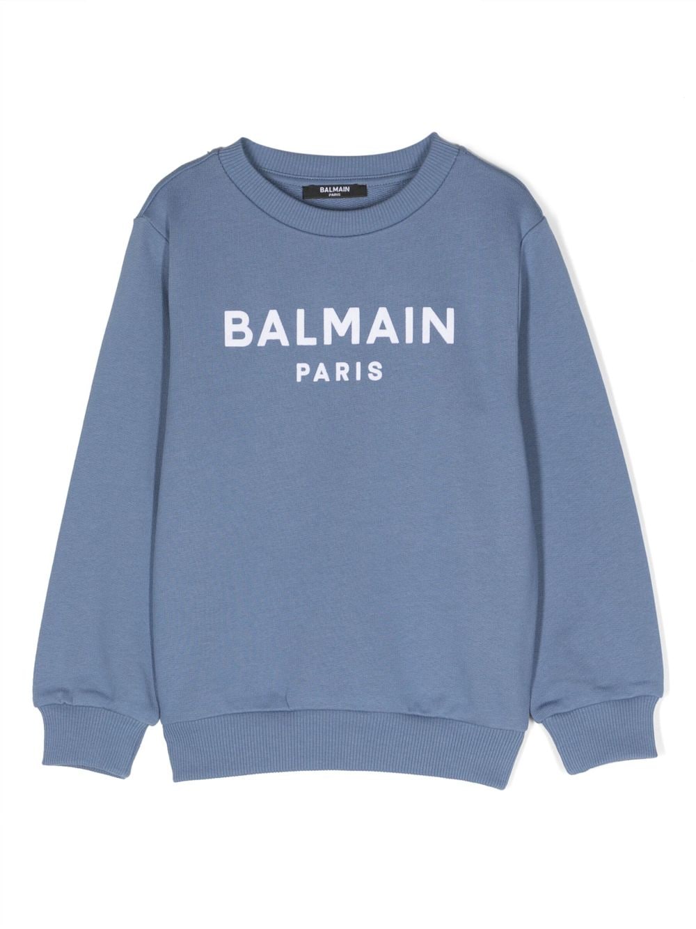Balmain Kids logo-print cotton sweatshirt - Blue von Balmain Kids