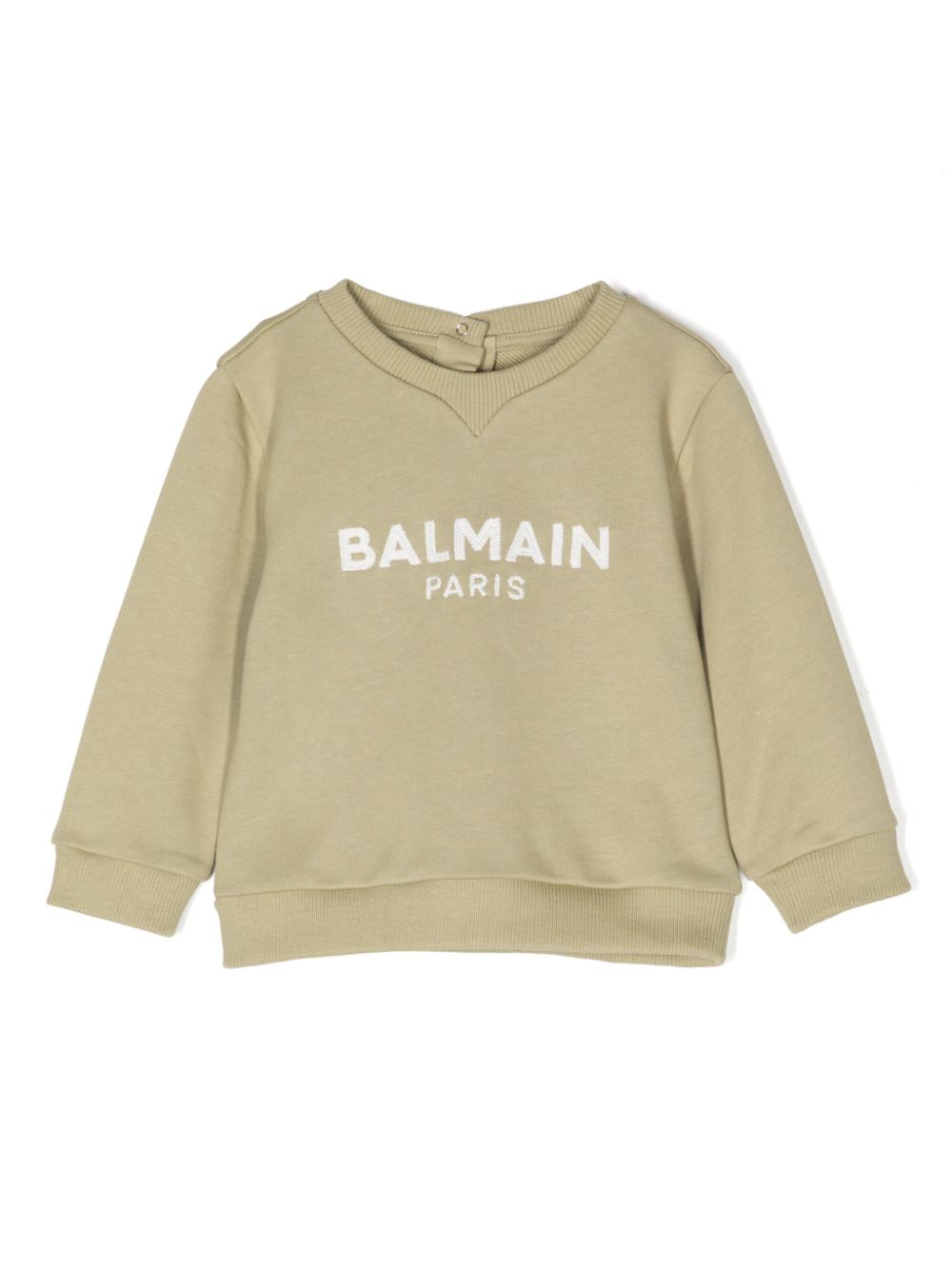 Balmain Kids logo-print cotton sweatshirt - Brown von Balmain Kids