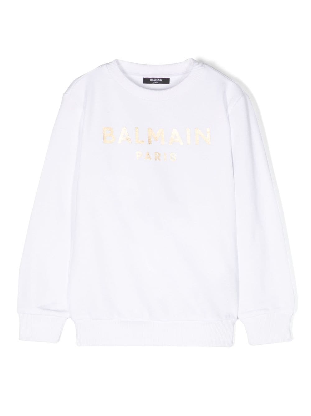 Balmain Kids logo-print cotton sweatshirt - White von Balmain Kids