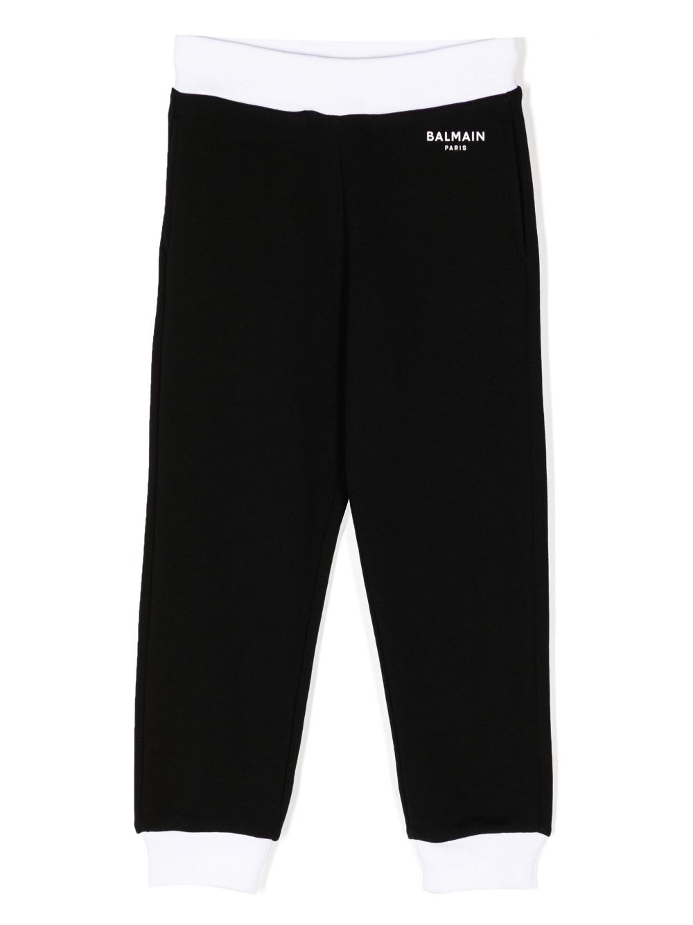 Balmain Kids logo-print cotton track pants - Black von Balmain Kids