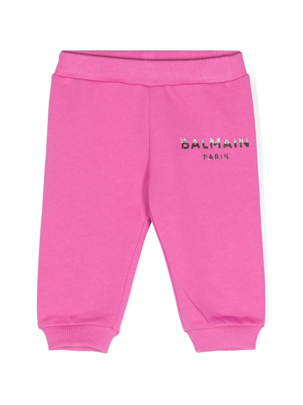 Balmain Kids logo-print cotton track pants - Pink von Balmain Kids