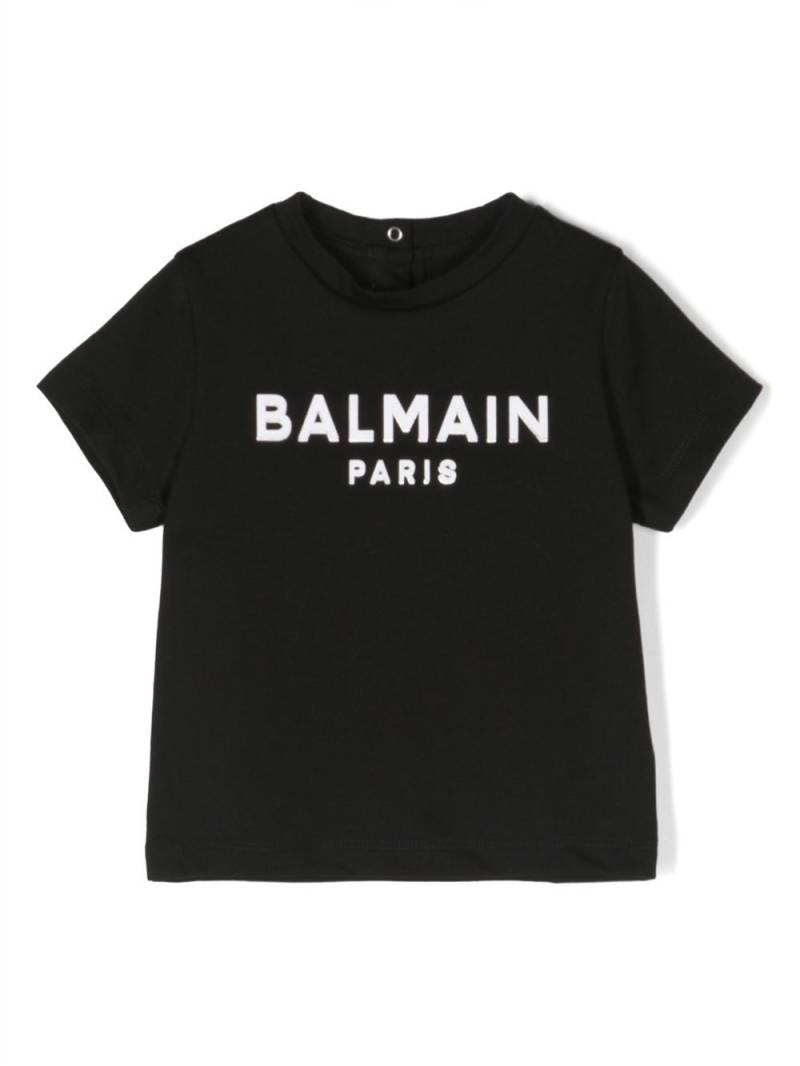 Balmain Kids logo-print detail T-shirt - Black von Balmain Kids