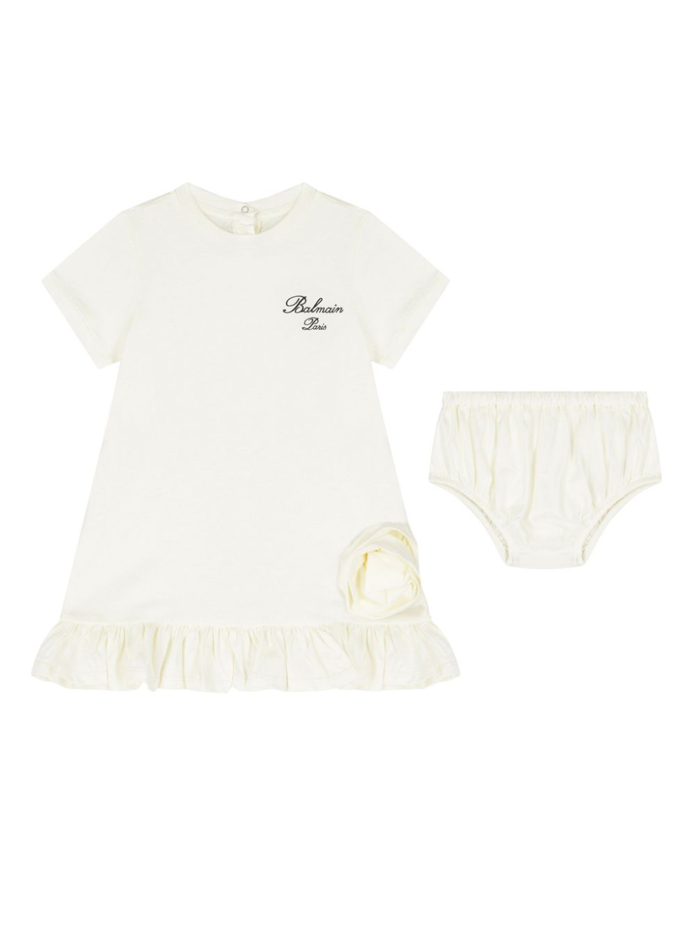 Balmain Kids logo-print dress set - White von Balmain Kids