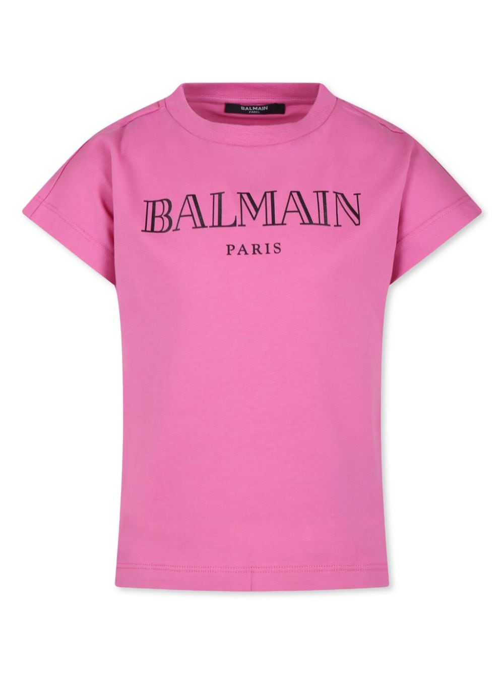 Balmain Kids logo-print organic-cotton T-shirt - Pink von Balmain Kids