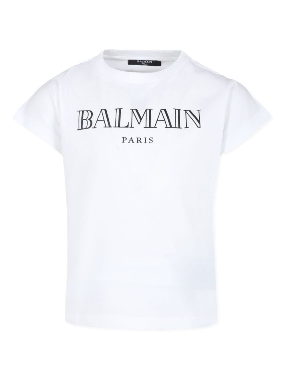 Balmain Kids logo-print organic-cotton T-shirt - White von Balmain Kids